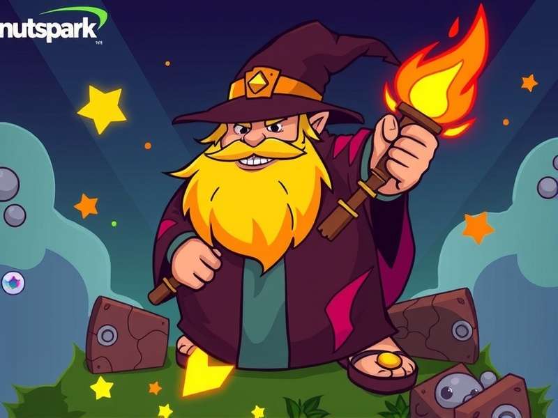 Nut Spark Wizard Game Banner